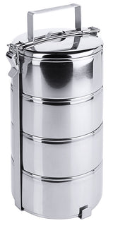 Edelstahl Etagen-Essenträger 4 Etagen 0,6-0,9 Liter Behälter