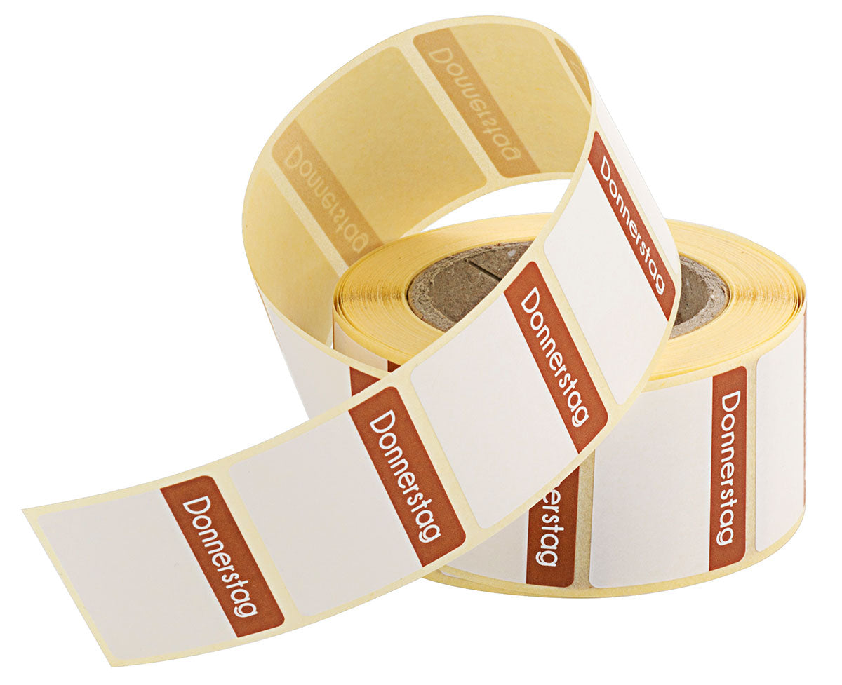 Wochentage HACCP Etiketten Montag-Sonntag 500 Stück auf Rolle Contacto - CPGASTRO