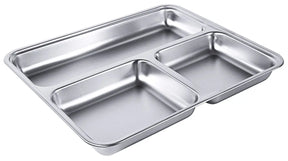 Edelstahl Abteilplatte 3-tlg. GN 1/2 Ausführung für JVA - CPGASTRO