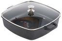Bräter quadratisch 28x28 cm mit Glasdeckel - CPGASTRO