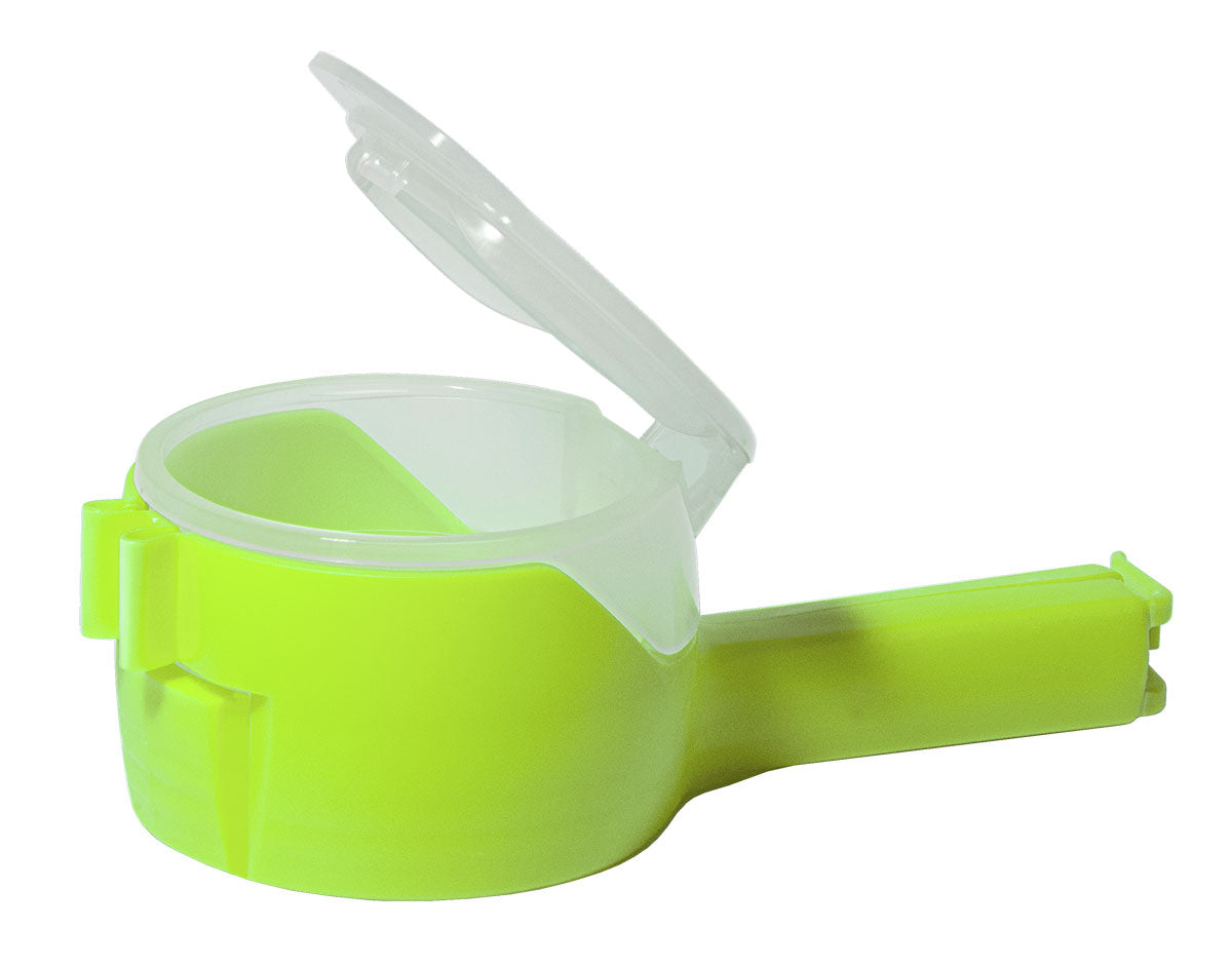 Beutelklammer grün rot mit verschließbarer Schütte ( 1 Stück ) Contacto - CPGASTRO