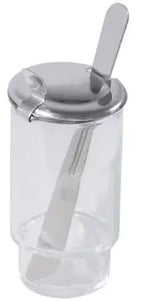 Edelstahl Ersatzglas für Senf mit Deckel und Löffel - CPGASTRO
