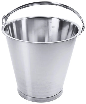 Edelstahl Eimer mit Bodenreifen 12 l - CPGASTRO