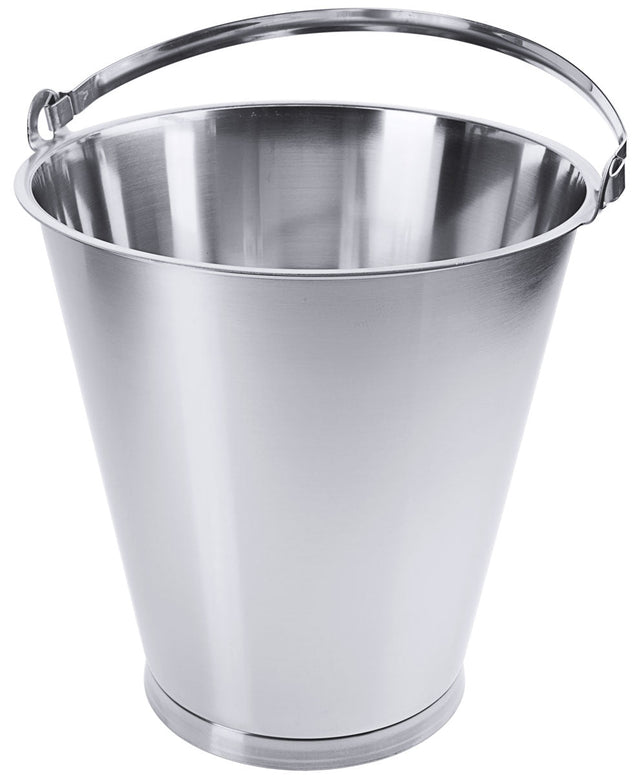 Contacto Edelstahl Eimer mit Bodenreifen 15 l 