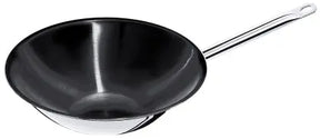 Wok Edelstahl mehrschichtig flacher Boden Antihaft - CPGASTRO