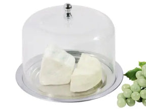 Edelstahl Platte mit Käseglocke 21 cm - CPGASTRO