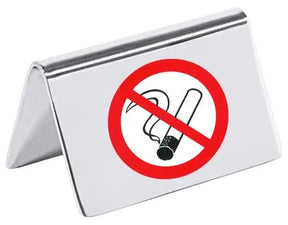 Edelstahl  Nichtraucherschild glänzend 6,5 x 4cm - CPGASTRO