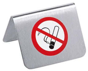 Edelstahl Nichtraucherschild seidenmatt 5,3 x 3,4 cm - CPGASTRO