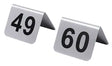 Tischnummernschilder 49-60 mit schwarzem Siebdruck - CPGASTRO