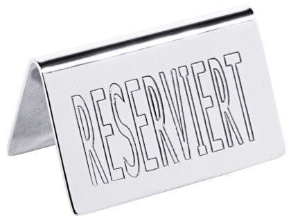 Tischschild RESERVIERT beidseitig beschriftet Contacto - CPGASTRO