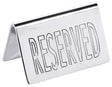 Edelstahl Tischschild RESERVED - CPGASTRO