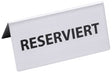 Tischschild RESERVIERT beidseitig beschriftet Contacto - CPGASTRO
