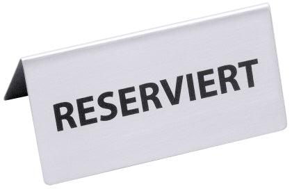 Tischschild RESERVIERT beidseitig beschriftet Contacto - CPGASTRO