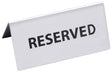 Edelstahl Tischschild RESERVED beidseitig beschriftet - CPGASTRO