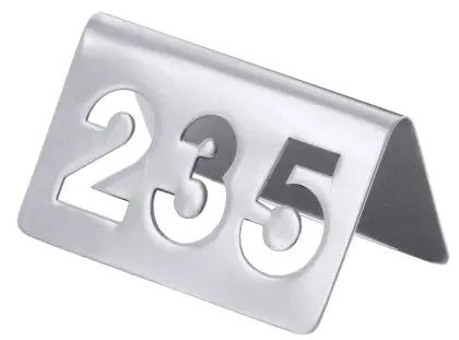 Tischnummernschild dreistellig mit ausgestanzten Ziffern - CPGASTRO