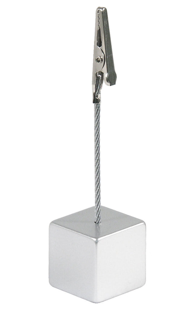 Contacto Kartenhalter 11 cm Würfel mit Krokodilklemme