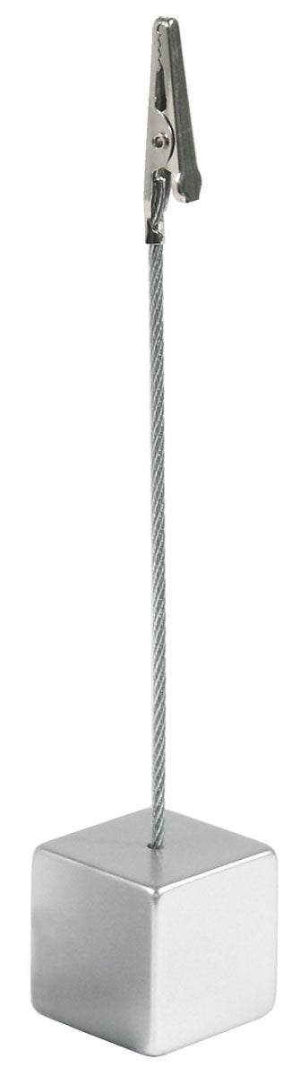 Contacto Kartenhalter 16 cm Würfel mit Krokodilklemme