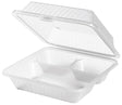 Contacto Eco-Takeouts Behälter weiß 3 Fächer 23 x 23 x 9 cm