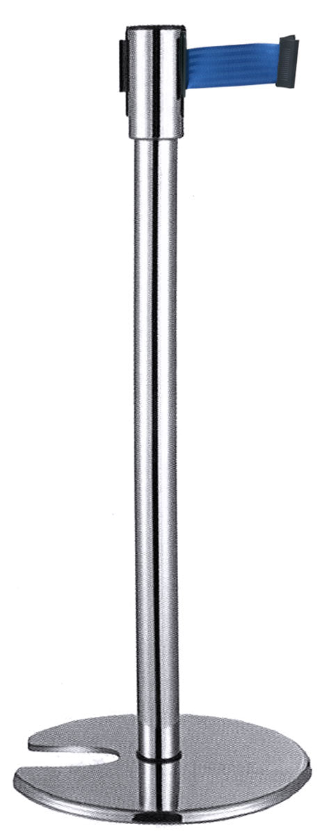 Contacto Edelstahl Gurtabsperrpfosten Band blau 