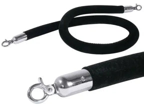 Edelstahl Abgrenzungsseil schwarz 150 cm mit verchromten Beschlägen - CPGASTRO