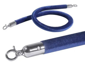 Edelstahl Abgrenzungsseil blau 150 cm mit verchromten Beschlägen - CPGASTRO