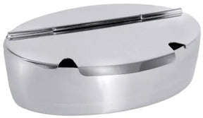 Edelstahl Zuckerdose oval zwei Löffelausschnitten - CPGASTRO