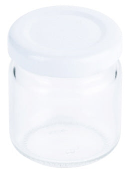 8 Stück Marmeladenglas 50 ml mit weißem Deckel, im Tray Contacto - CPGASTRO