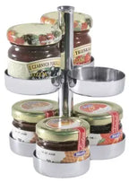 Edelstahl Marmeladenglas-Etagere für 6 Portionen - CPGASTRO
