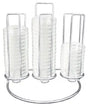 Stapelgestell mit Schalen 6 cm aus Glas (mit 54 Glasschalen) - CPGASTRO