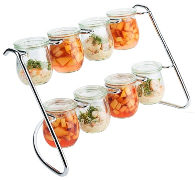 Gestell mit 8 Weckgläsern Contacto - CPGASTRO