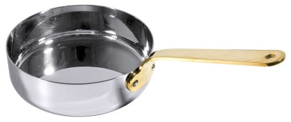Mini Bratpfanne 12 cm Edelstahl mit Messinggriff Contacto - CPGASTRO