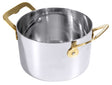 Cocotte, Edelstahl 9 cm Edelstahl mit Messinggriff Contacto - CPGASTRO
