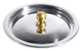 Deckel 8,5 cm Edelstahl mit Messinggriff - CPGASTRO