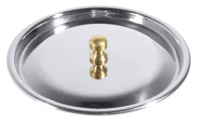 Deckel 12 cm Edelstahl mit Messinggriff - CPGASTRO