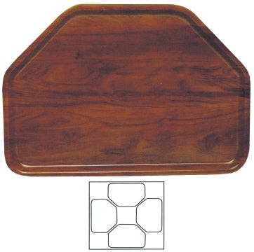 Tablett, sechseckig 32 x 47 cm Dekor: Nußbaum Contacto - CPGASTRO