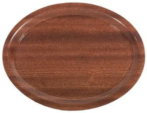 Holz-Tablett oval rutschfest 26x20 cm - CPGASTRO