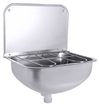 Ausgussbecken mit Ablegerost mit Bodenventil, mit Konsole Contacto - CPGASTRO