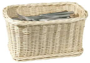 Besteckkorb 25 x 15 x 15 cm aus heller Naturweide - CPGASTRO