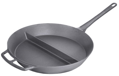 Eisenguss-Riesenpfanne mit Mittelsteg mit 2 angegoss. Contacto - CPGASTRO
