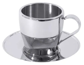 Edelstahl Espressotasse 0,08 l mit Untertasse - CPGASTRO