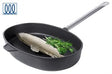 Edelstahl Fischbratpfanne Aluminiumguss 38 x 26 x 6 cm - CPGASTRO