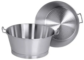 Edelstahl Fettseiher 40 cm mit feststehenden Griffen - CPGASTRO