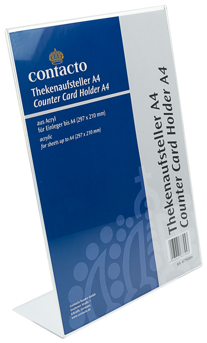 Contacto Thekenaufsteller DIN A4 Acryl 