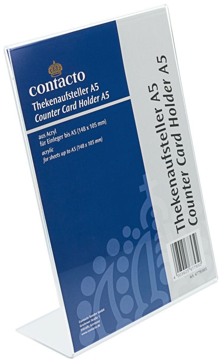 Contacto Thekenaufsteller DIN A5 Acryl 