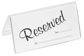 Einschubkarten engl.: Reserved 25 St. doppelt für Aufsteller - CPGASTRO