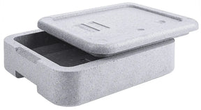 Menübox EPS für 1 Menü 30 x 24 x 9,5 cm grau - CPGASTRO