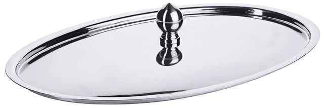 Contacto Edelstahl Knopfdeckel oval /300 