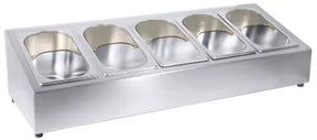 Edelstahl Besteckkasten für 5 Einsätze für Bestecke GN 1/4 7002/001 - CPGASTRO