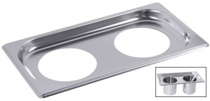 Einsatz GN 1/3 für Saladette mit zwei Ausschnitten für Contacto - CPGASTRO