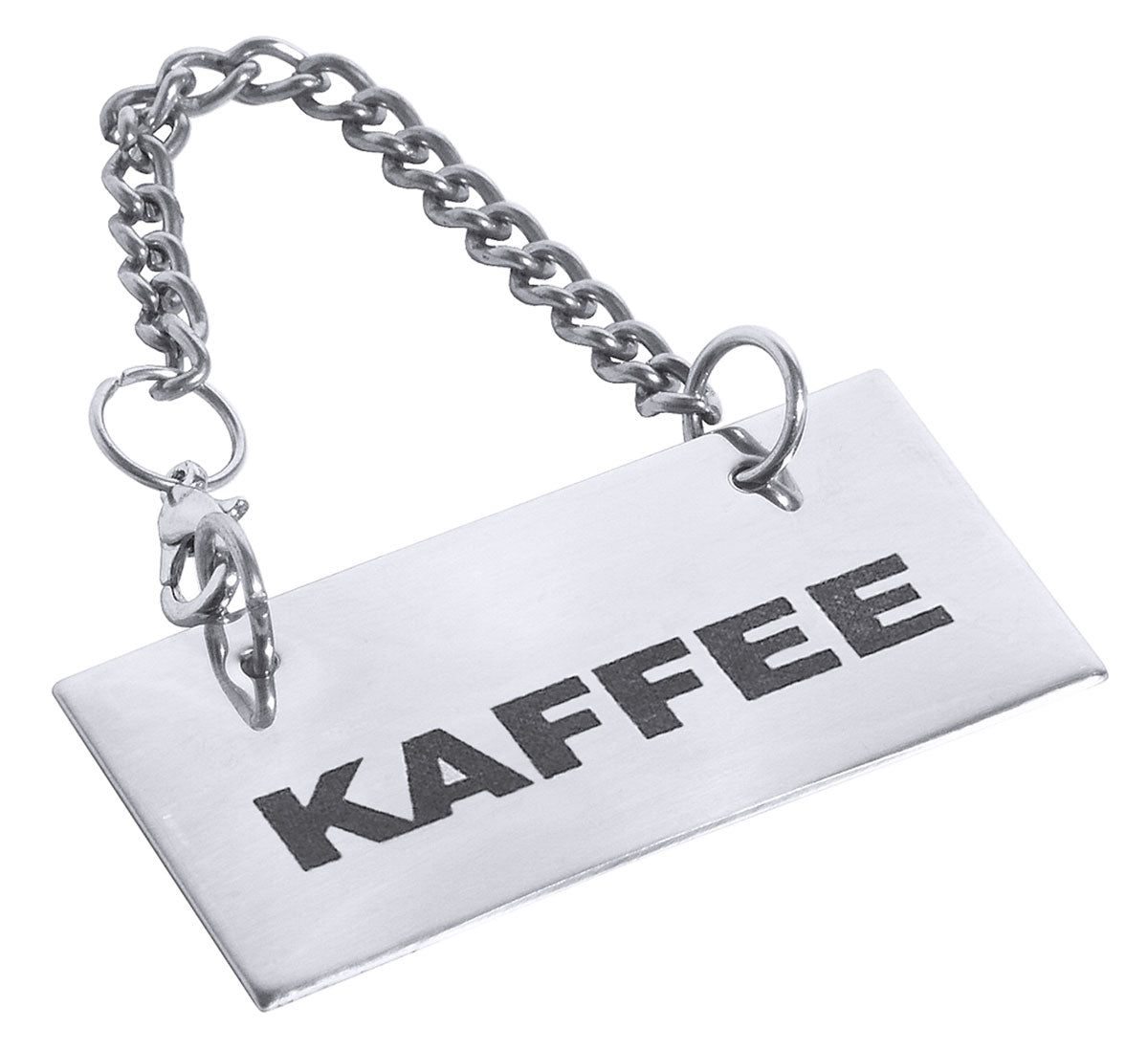 Contacto Edelstahl Schild für Kannen: KAFFEE 